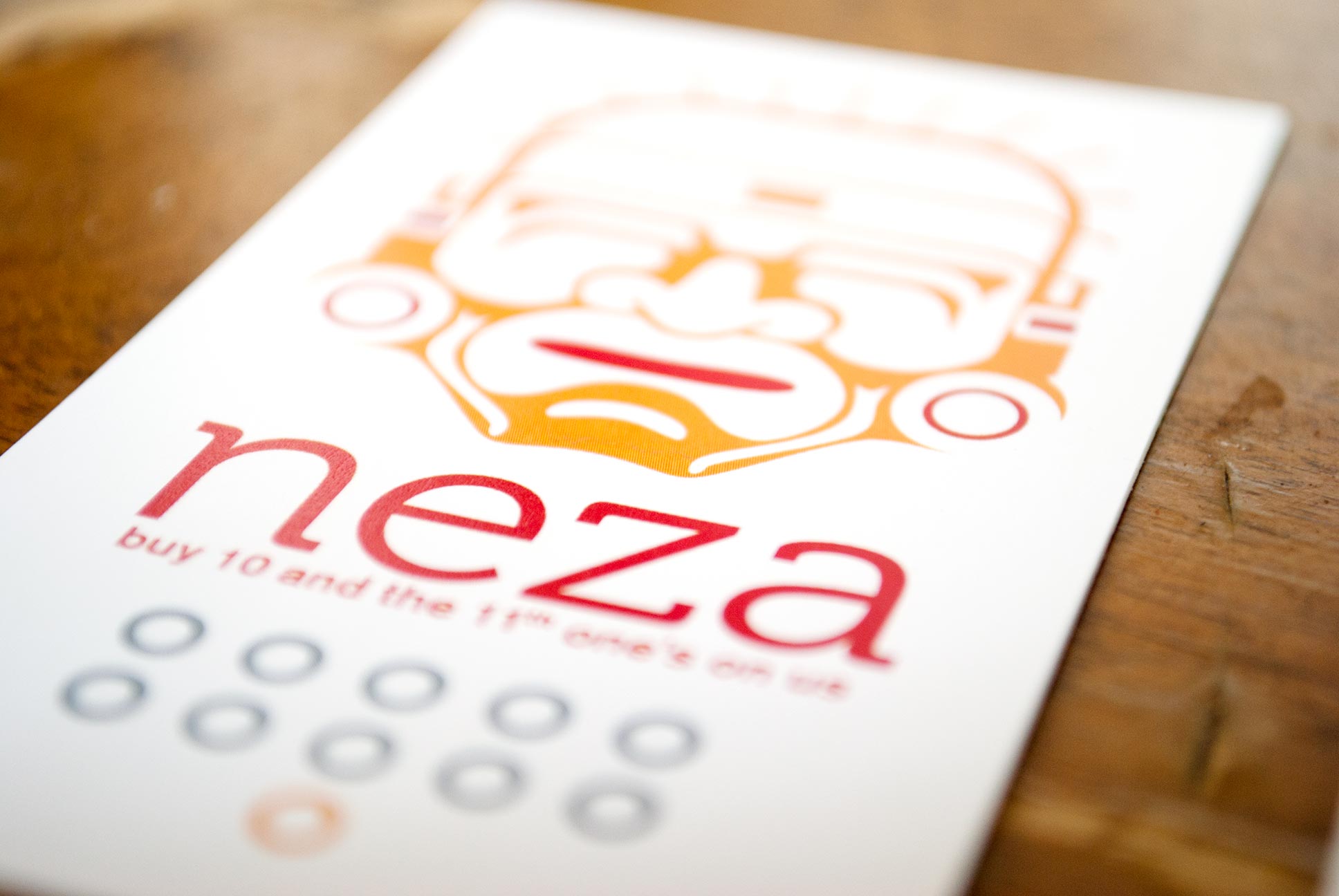 Neza punch card menu